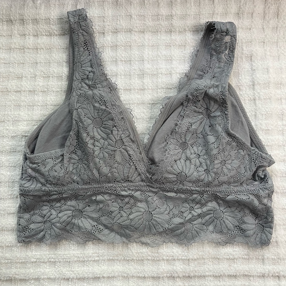 Aerie Charcoal Lace Bralette - Picture 2 of 3